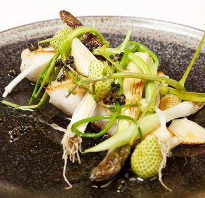 Gebakken tarbot met asperges